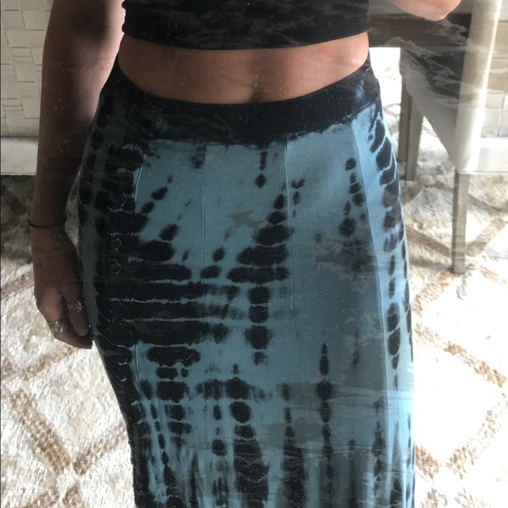 Ecoté tie dye maxi skirt